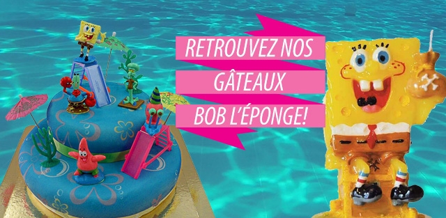 Retrouvez nos gâteaux sur le thème de Bob l'éponge !