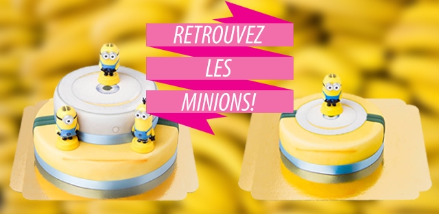 Retrouvez nos gâteaux sur le thème des Minions !