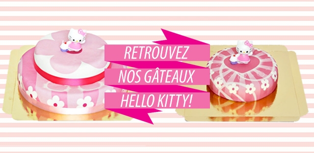 Retrouvez nos gâteaux sur le thème d'Hello Kitty !