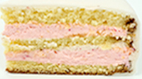 Gâteau à la vanille avec fourrage fraise