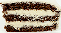 Gâteau au chocolat avec fourrage caramel