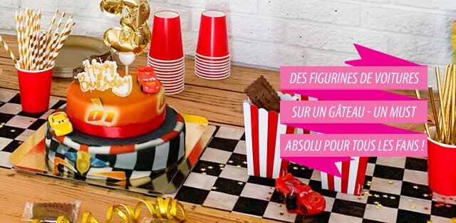 Bougie anniversaire voiture cars 3D pour déco gâteau