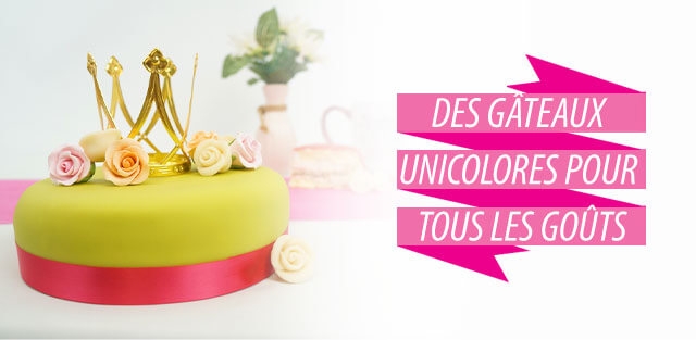 Gâteaux unicolores