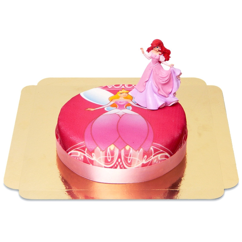 Gâteau princesse avec figurine Ariel 🍰