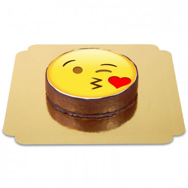 Gâteau Sacher Emoji Bisou 