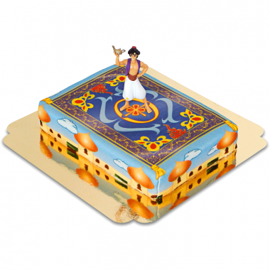 Aladdin sur son tapis sur gâteau d'Agrabah