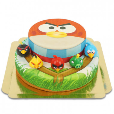 Angry Birds sur gâteau deux étages 