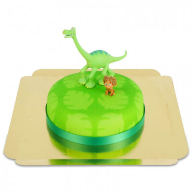 Gâteau Dinosaure avec Figurines Arlo et Spot