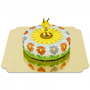 Maya l'abeille sur gâteau