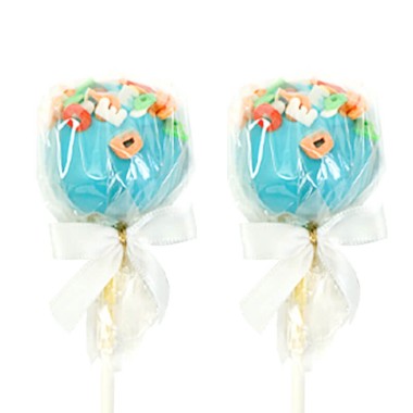 Cake-pops alphabet bleus (12 pièces)