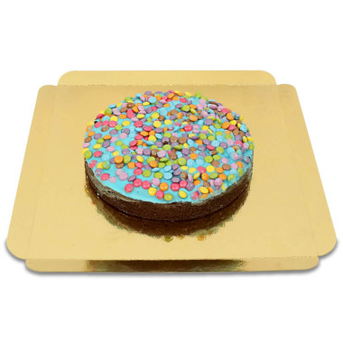 Gâteau Brownie - Décor Dragées au chocolat