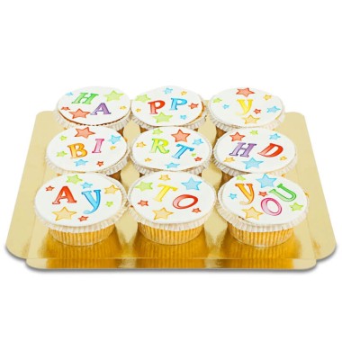 Cupcakes d'anniversaire (9 pièces)