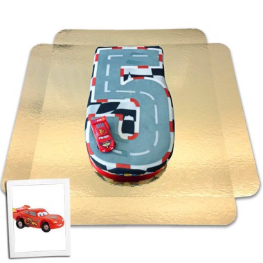 Gâteau chiffre 5 figurine Cars