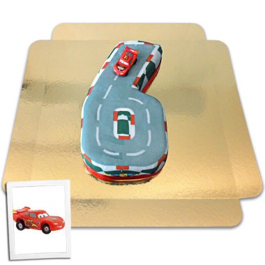 Gâteau chiffre 6 figurine Cars