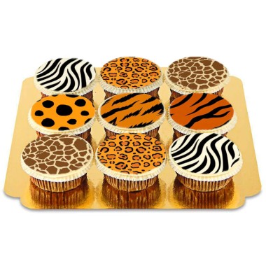 9 Cupcakes motifs animaux