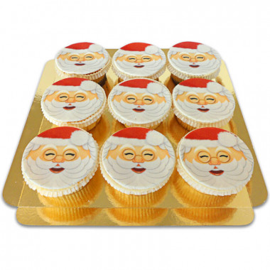 Cupcakes Père Noël (9 pièces)