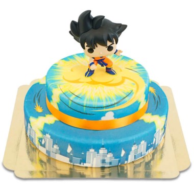 Gâteau figurine Dragon® Ball - Son Goku® sur son Nuage à 2 étages