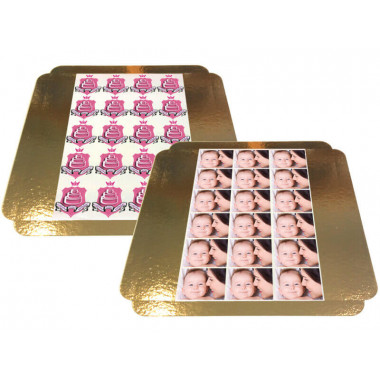 Photo-feuille de pâte d'amandes - 8 x 8 cm (10 pièces)