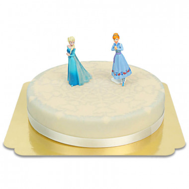 Gâteau figurines Anna & Elsa de la Reine des Neiges® 