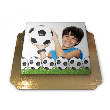 Gâteau-Photo Cadre thème Football