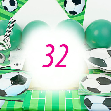 Kit de décoration sur le thème du football - 32 personnes