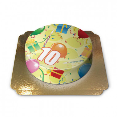 Gâteau d'anniversaire avec chiffre