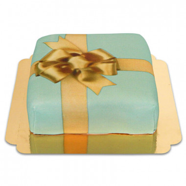 Gâteau-boîte à cadeaux vert