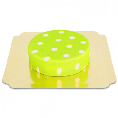 Gâteau Vert à Pois Blancs