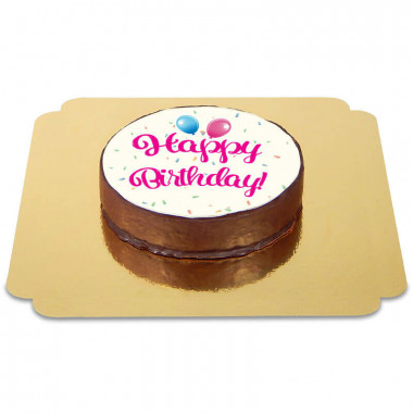 Gâteau Sacher Happy Birthday Rose