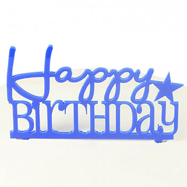Décoration Happy Birthday, couleur bleue