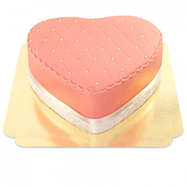 Gâteau coeur Saint-Valentin Deluxe Rose