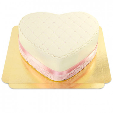 Gâteau coeur de la Saint-Valentin Deluxe blanc 