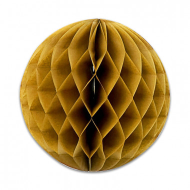 Sphère alvéolée dorée