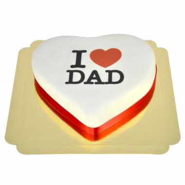 Gâteau Coeur "I love Dad"
