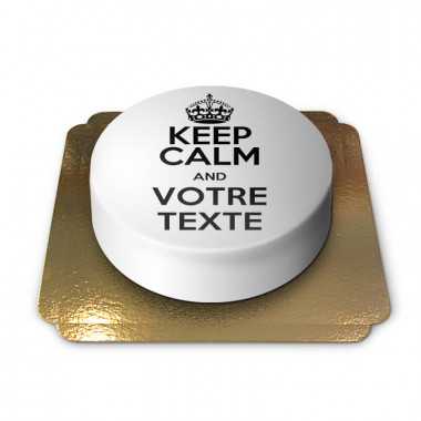 Gâteau blanc "Keep Calm and ..."