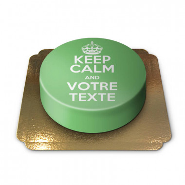 Gâteau vert "Keep Calm and ..."