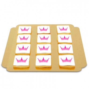 Biscuits carrés avec logo (12 pièces)