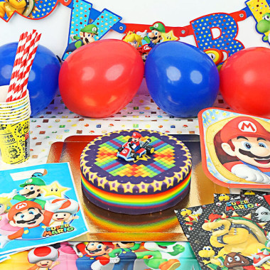 Kit de décorations Super Mario (gâteau inclus)