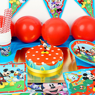 Kit d'anniversaire "Mickey Mouse" (gâteau inclus)