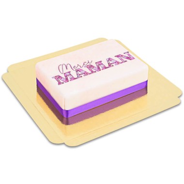 Gâteau "Merci Maman" violet 