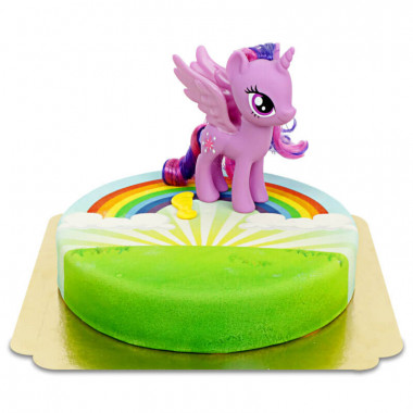 Gâteau arc-en-ciel avec figurine Twilight Sparkle My little Pony