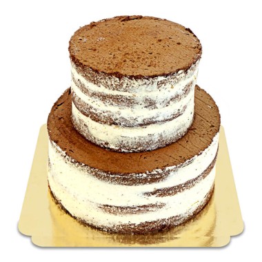 Naked Cake chocolat-vanille 2 étages