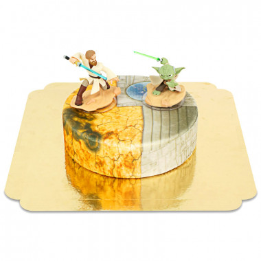 Obi-Wan Kenobi & Maître Yoda sur un gâteau Clone Wars 