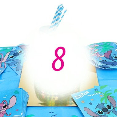 Kit de décoration Stitch® pour 8 personnes (gâteau non inclus)