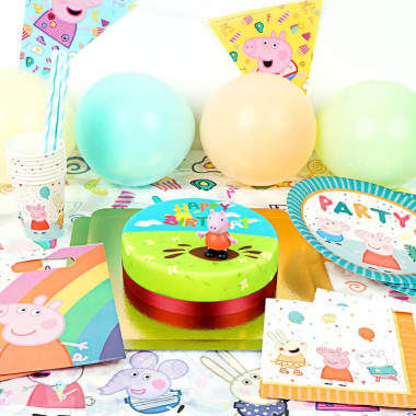Kit d'anniversaire "Peppa Pig" (gâteau inclus)