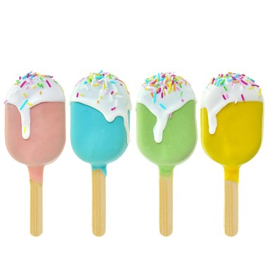 Cake-Pops Crème Glacée couleurs pastel (10 pièces)