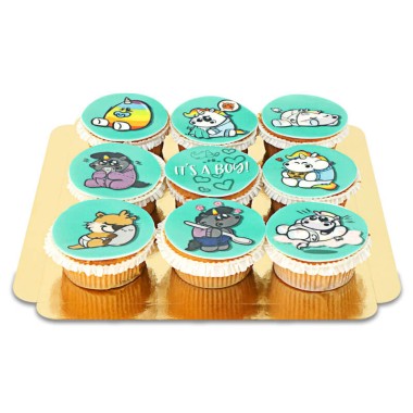 Cupcakes Licorne Chubby Unicorn - It's a boy (9 pièces)