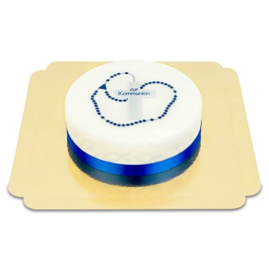 Gâteau pour Communion bleu