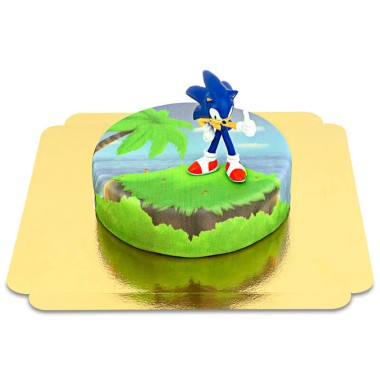 Sonic sur gâteau île