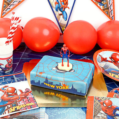 Kit d'anniversaire Spiderman (gâteau inclus)